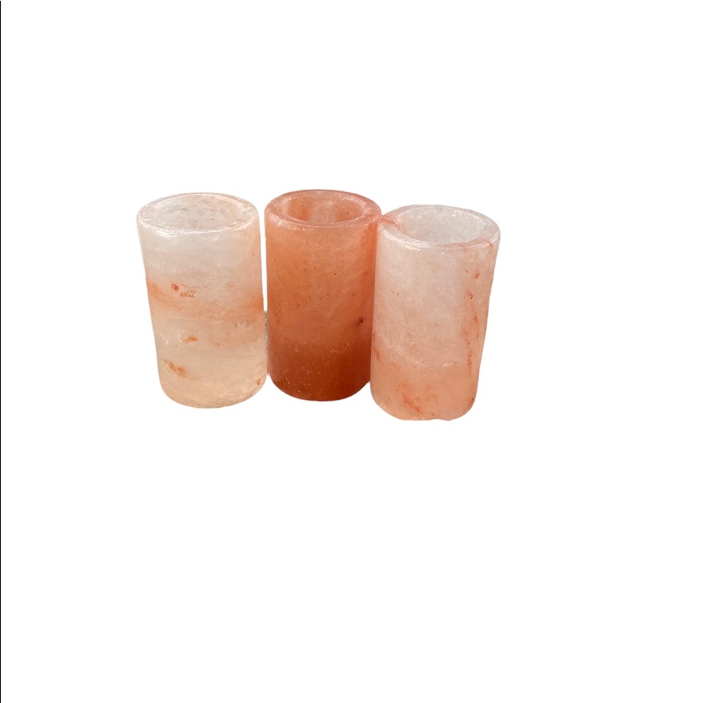 Set of 3 Pink Himalayan Sea Salt Shot glasses